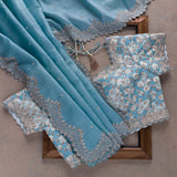 New Fancy Designer Saree With Blouse