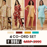 Stylish & Versatile 4 Co-ord Set Combo for Women| CO-01
