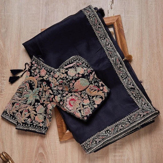 Latest Fancy Designer Saree With Blouse