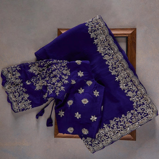 New Fancy Designer Saree With Blouse