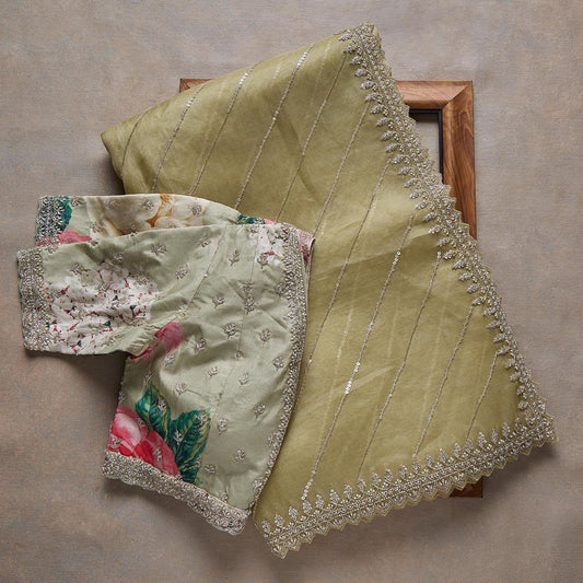 New Fancy Designer Saree With Blouse