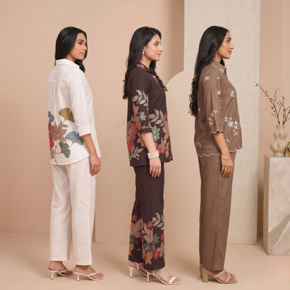 Pack of 3 Women’s Premium Printed Co-Ord Set Combo  (C-04)