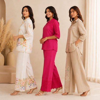 Pack of 3 Premium Designer Co-Ord Set for Women (C-9)