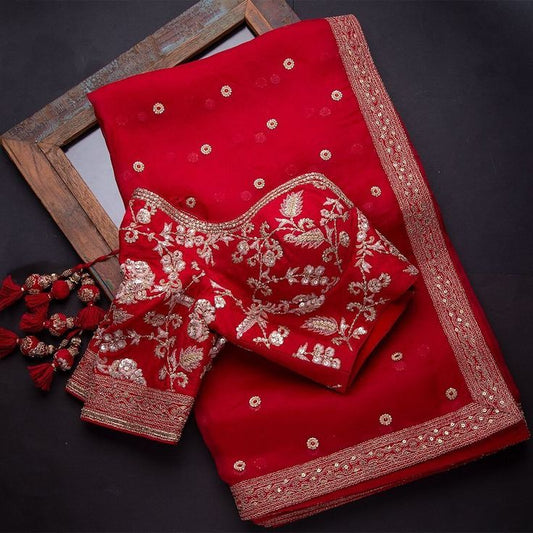 Latest Fancy Designer Saree With Blouse