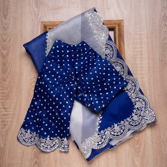New Fancy Designer Saree With Blouse