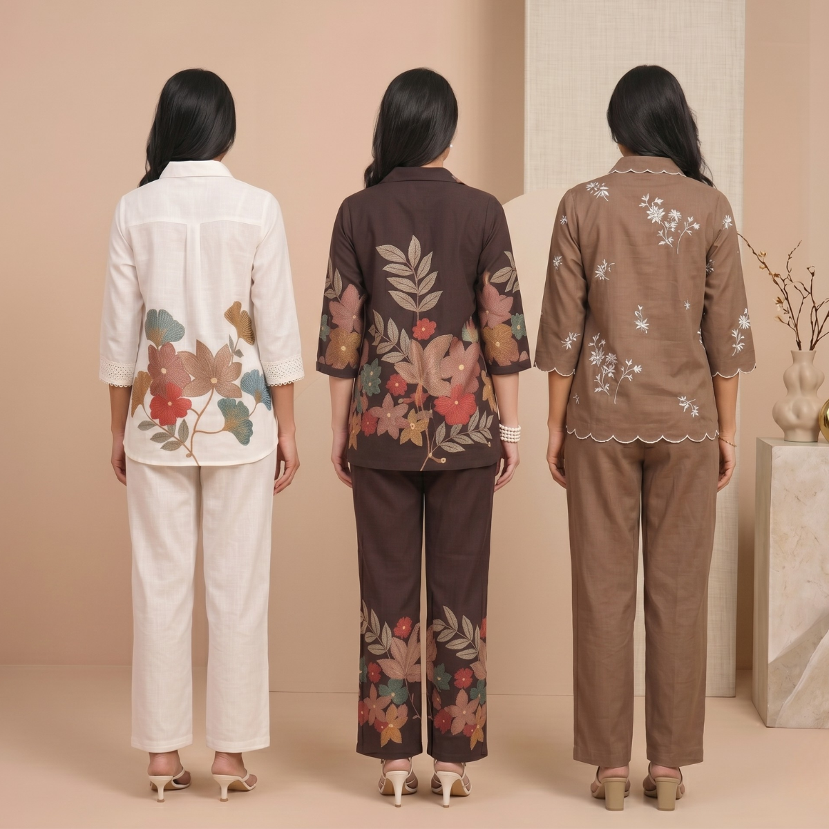 Pack of 3 Women’s Premium Printed Co-Ord Set Combo  (C-04)