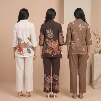 Pack of 3 Women’s Premium Printed Co-Ord Set Combo  (C-04)