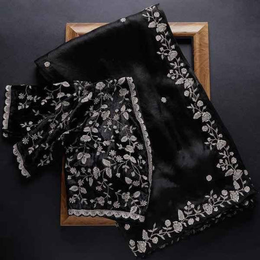 New Fancy Designer Saree With Blouse