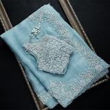 New Fancy Designer Saree With Blouse