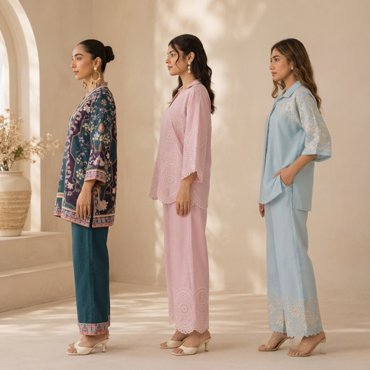 Pack of 3 Premium Designer Co-Ord Set for Women (C-8)