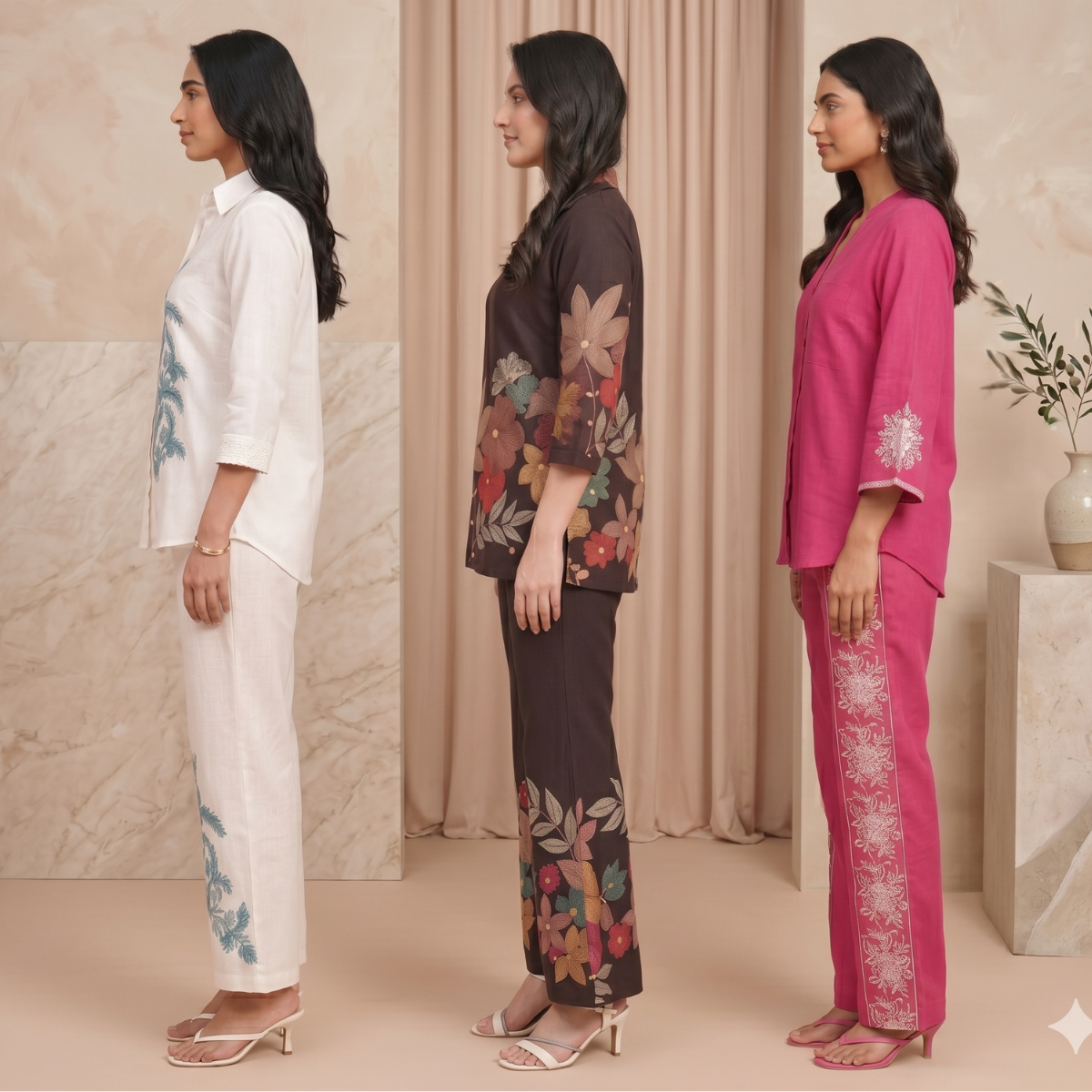 Pack of 3 Women’s Premium Printed Co-Ord Set Combo  (C-03)
