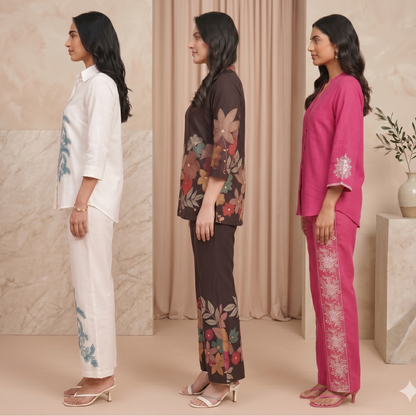 Pack of 3 Women’s Premium Printed Co-Ord Set Combo  (C-03)