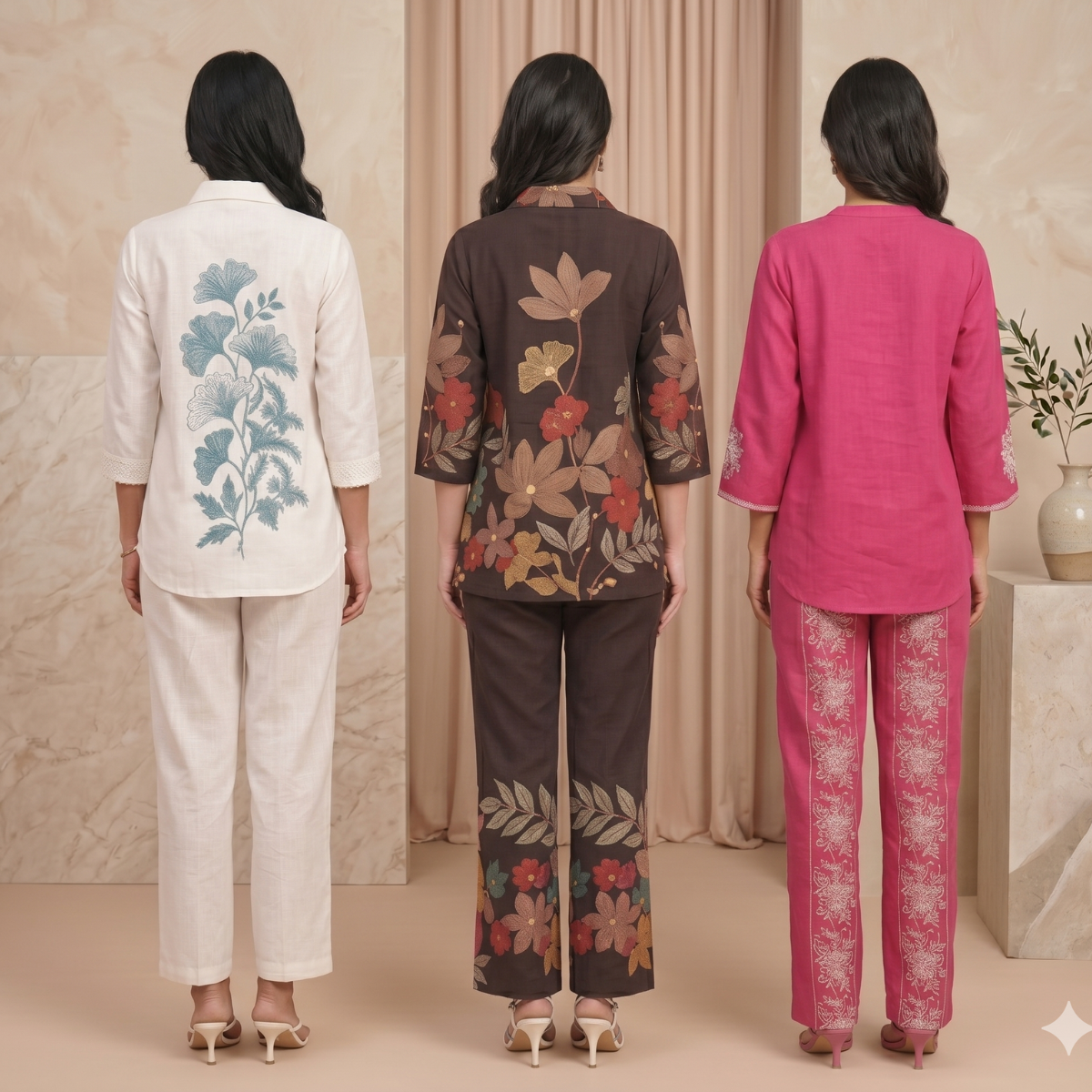 Pack of 3 Women’s Premium Printed Co-Ord Set Combo  (C-03)